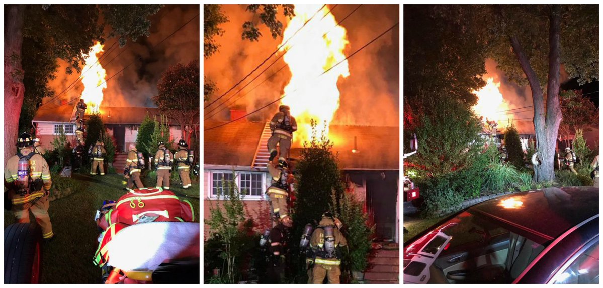 Fire crews responded to a heavy house fire on that started due to an unattended charcoal grill. There were no working smoke alarms inside the house. No civilians were injured, but two firefighters had minor injuries. Five people were displaced by the fire. Damages are estimated at $278,537
