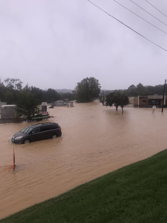 Flash flood emergency: Multiple roads are not passable in Roanoke County right   due to flooding in the area - about 6 inches of rain has already fallen.  