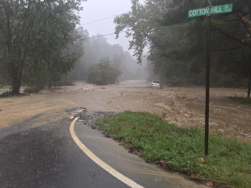 Flash flood emergency: Multiple roads are not passable in Roanoke County right   due to flooding in the area - about 6 inches of rain has already fallen.  
