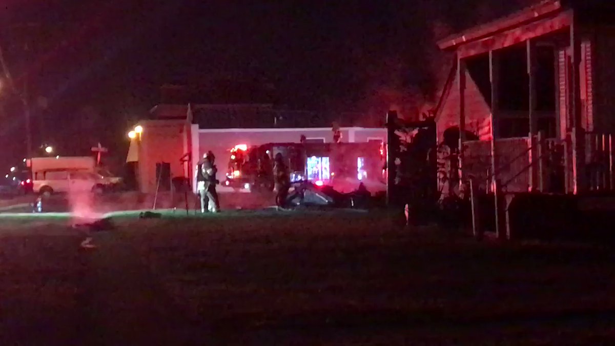 Portsmouth firefighters are putting out an early morning fire on Broad Street