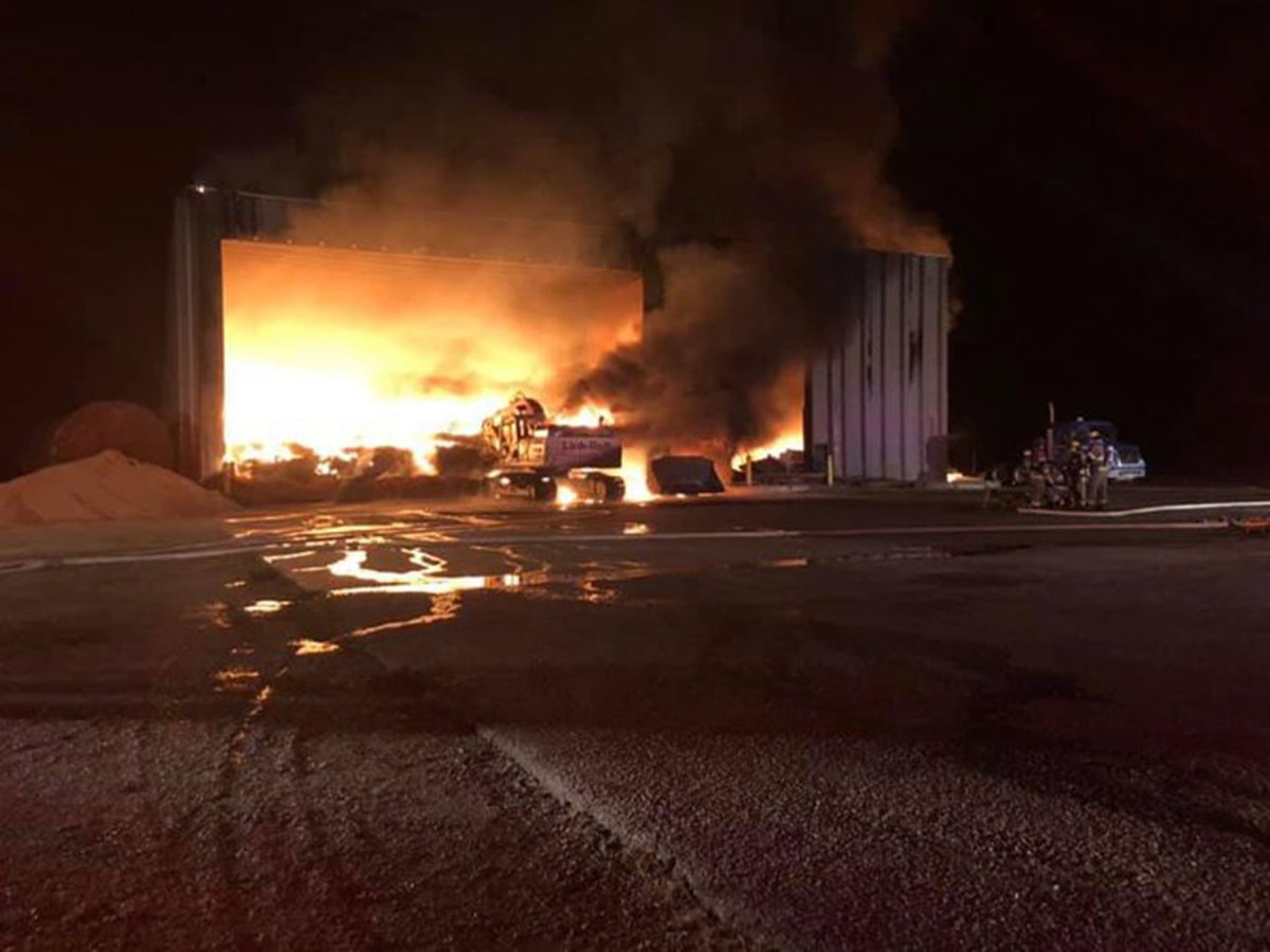 Crews battle heavy blaze at Valley Protein Plant in Southampton County