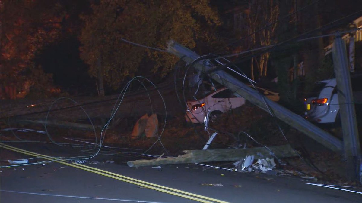 Winds bring down power lines in Alexandria area leaving some without power Thanksgiving morning