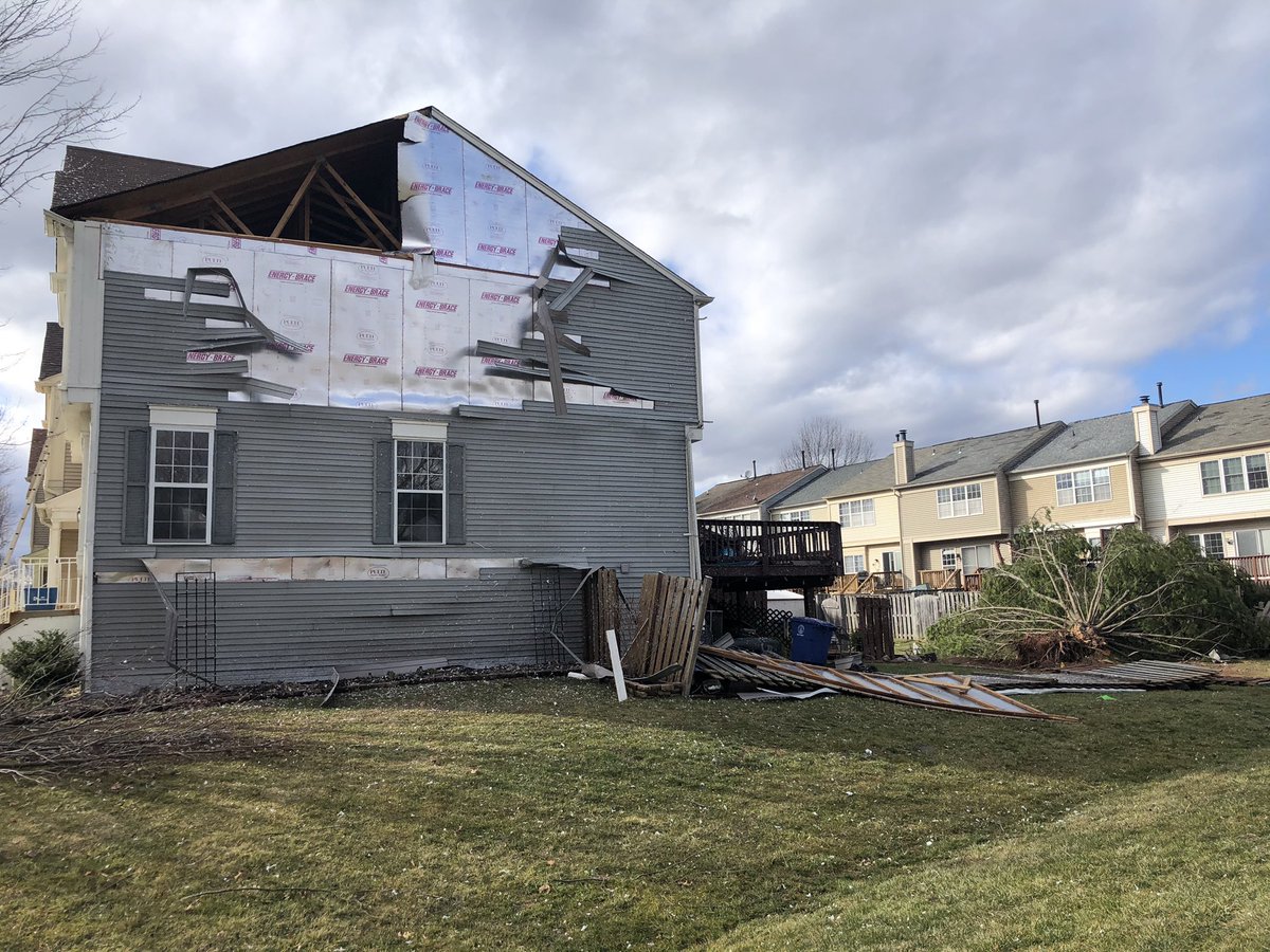 Incredible scenes of damage in Leesburg, Virginia after a possible tornado or straight line winds ripped through this neighborhood near Route 15 and Battlefield Parkway.  