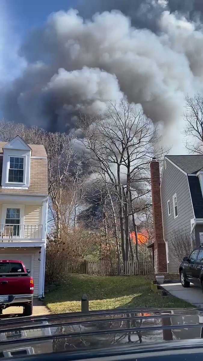 View of  Alexandria fire from our neighborhood