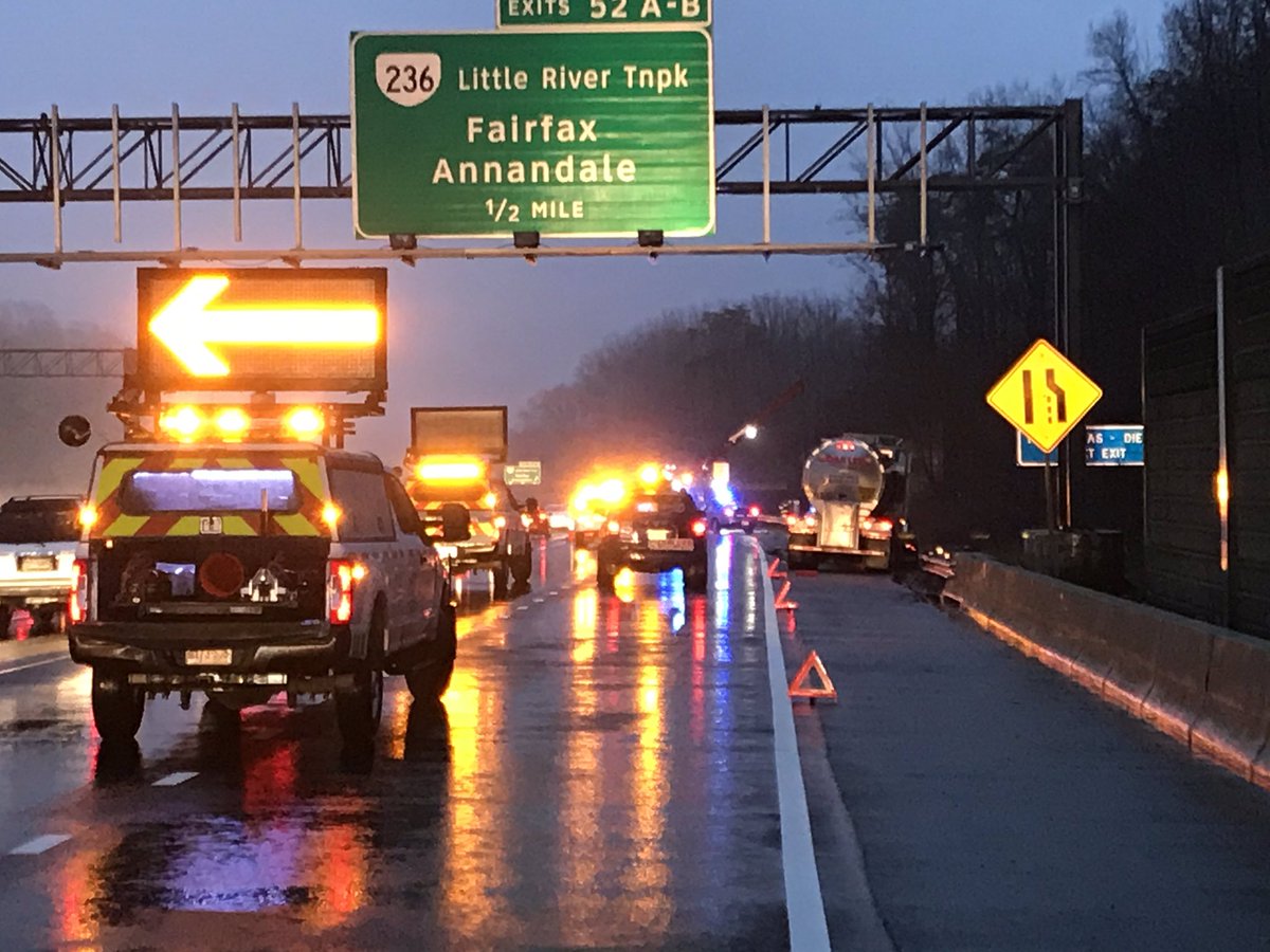 VSPPIO on scene of a accident involving a vehicle & two tractor trailers