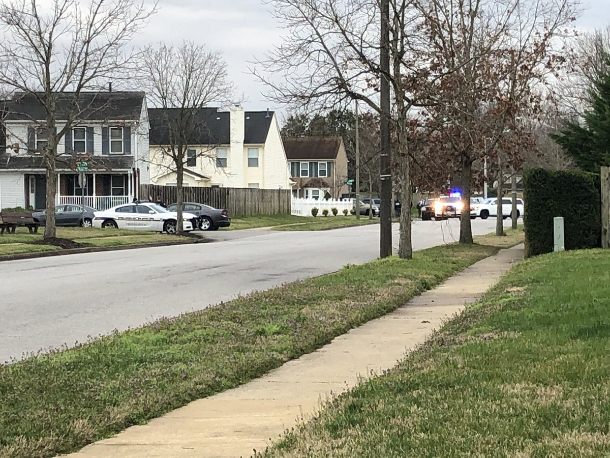 Crime tape is blocking the area all of the way from Wellsford Drive to Maitland Drive in VirginiaBeach