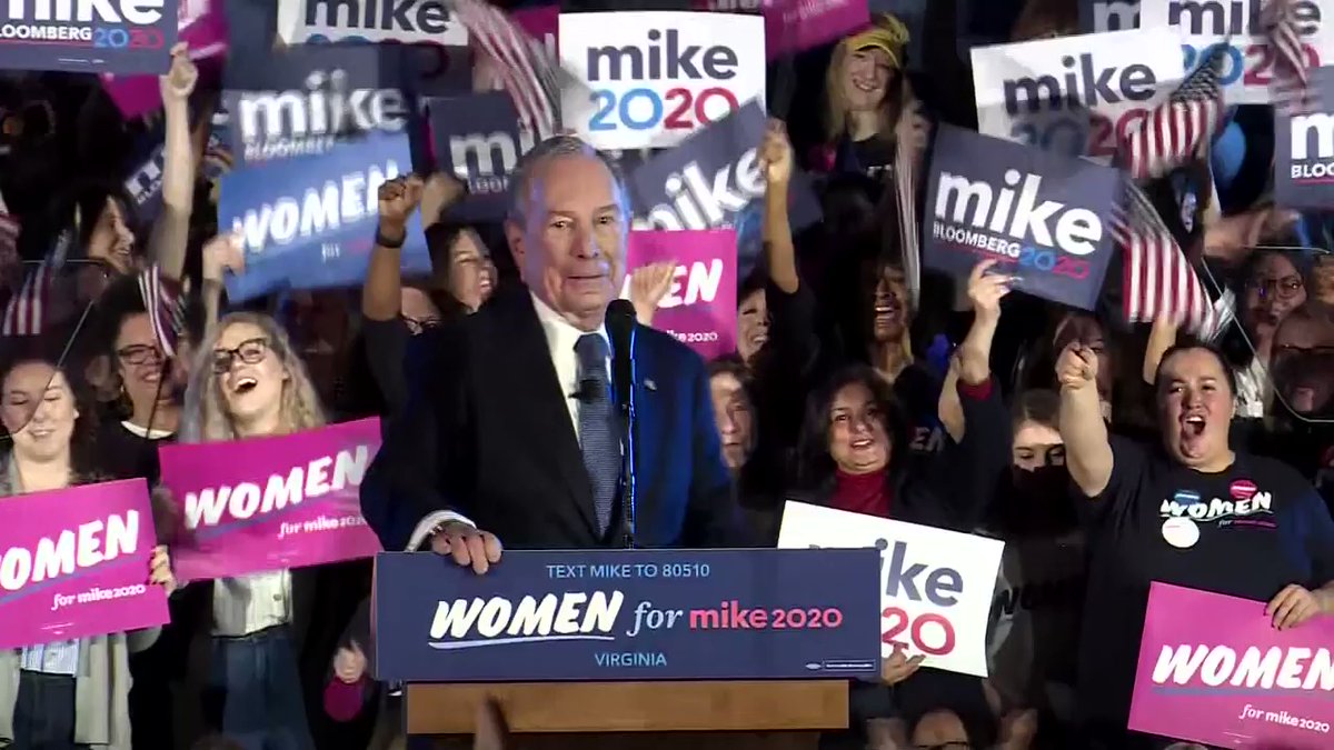 .@MikeBloomberg holds a Women for Mike event in McLean, VA