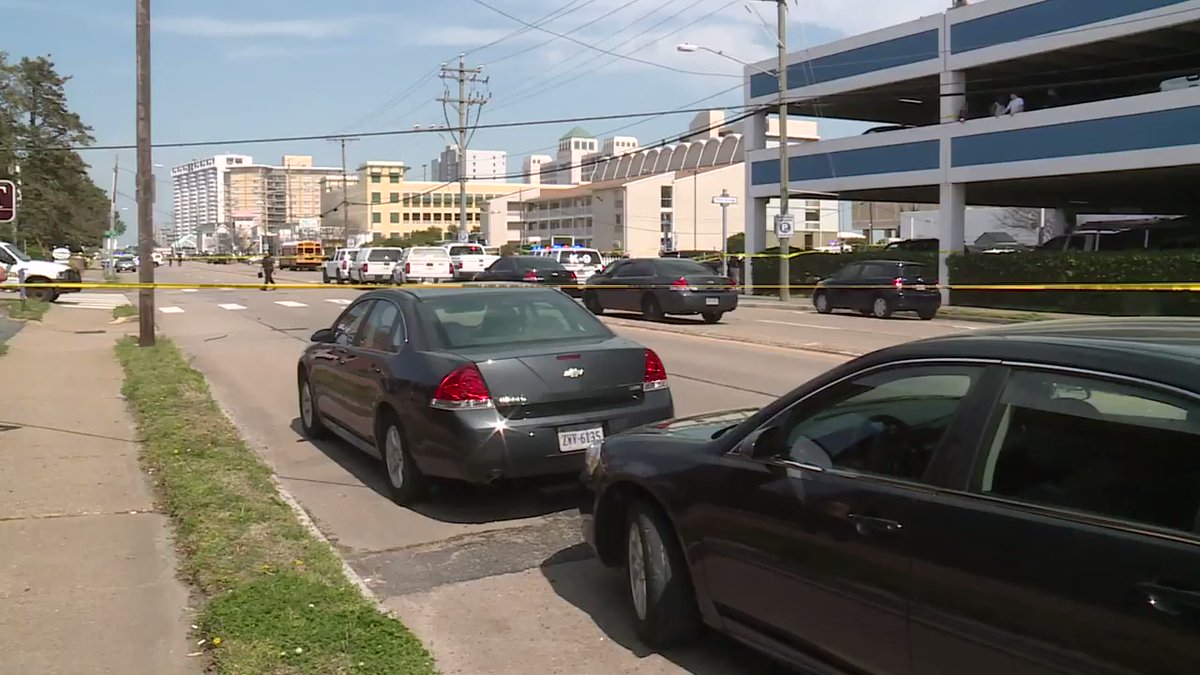 This is the scene of a deadly officer-involved shooting at the @CityofVaBeach Oceanfront.  