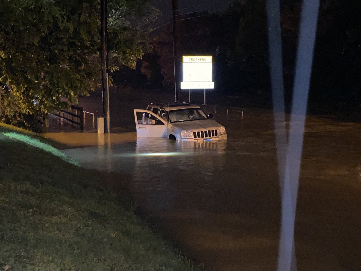 Roanoke Fire-EMS was dispatched to the intersection of Bennington St and Pike Ln for a person trapped in a vehicle in flooded waters. Units arrived to find one occupant in the vehicle who was rescued by swift water crews. No injuries were reported. 