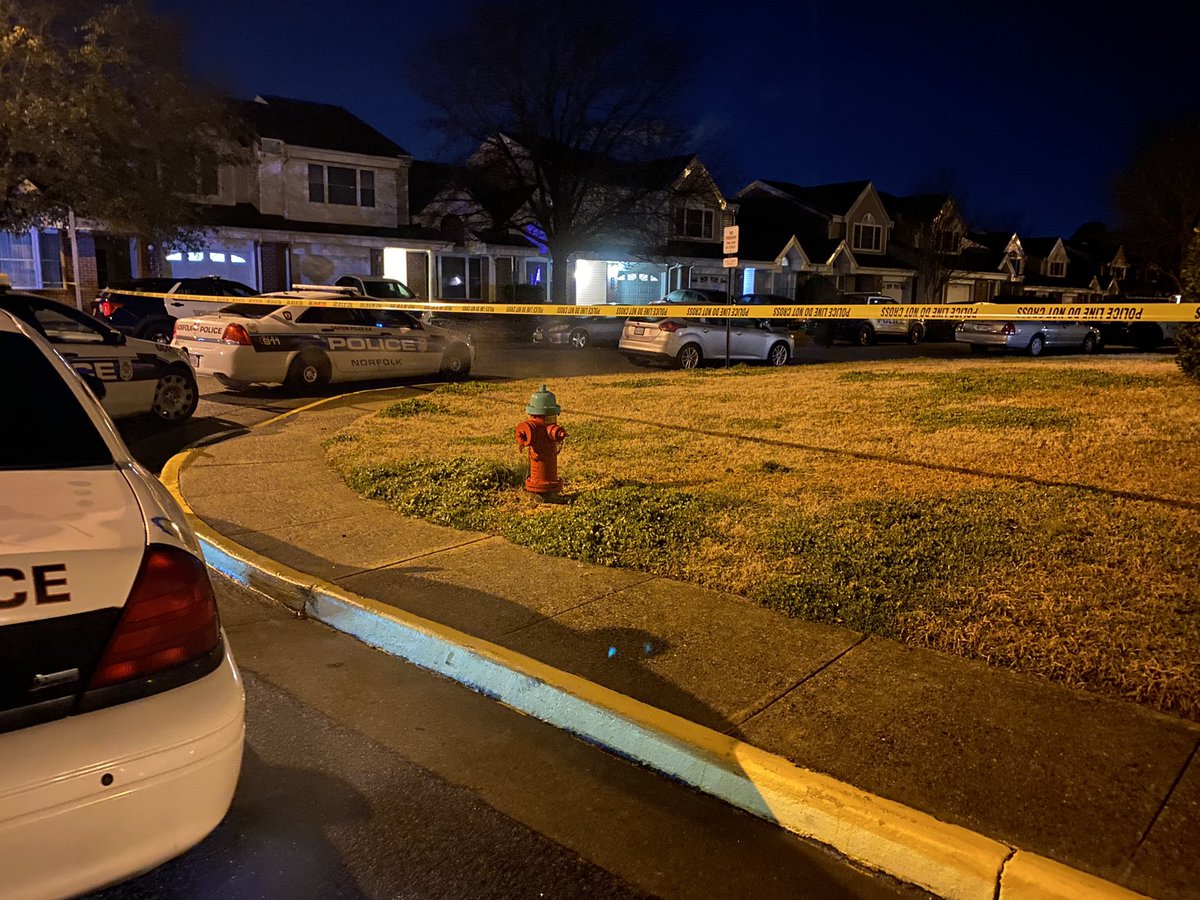 A section of Lincoln Military Housing complex is tapped off by Norfolk police for a barricade situation.   This is not far from Naval Station Norfolk