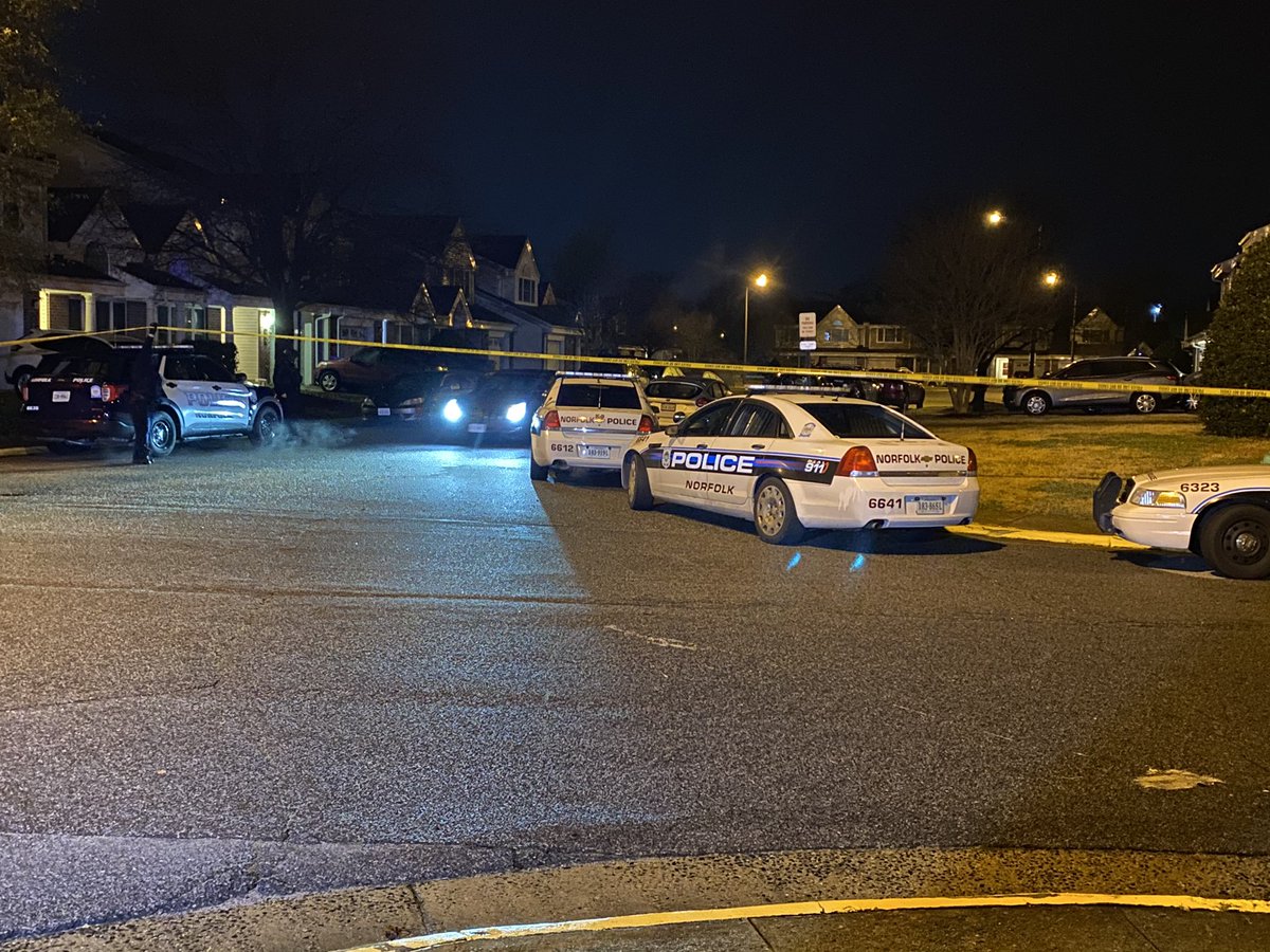 A section of Lincoln Military Housing complex is tapped off by Norfolk police for a barricade situation.   This is not far from Naval Station Norfolk