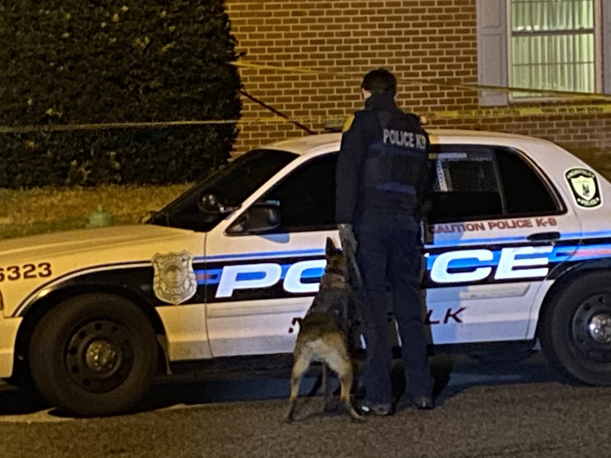 A section of Lincoln Military Housing complex is tapped off by Norfolk police for a barricade situation.   This is not far from Naval Station Norfolk