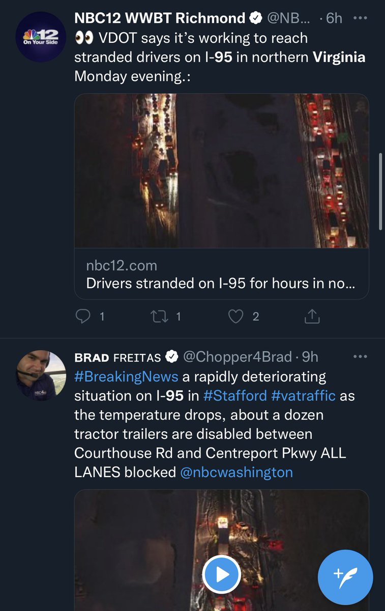 People have been stuck on I-95 in Virginia for 15+ hours 