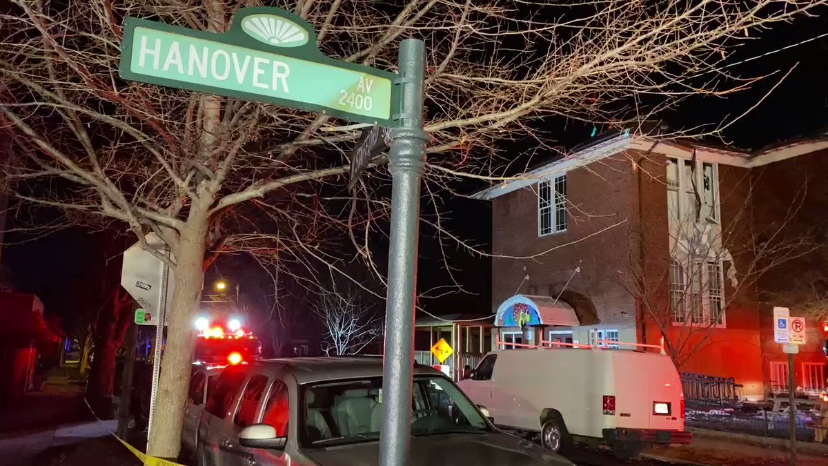 The scene on Hanover Ave in Richmond this morning following a fire that destroyed much of William Fox Elementary School. Crews on scene monitoring any hotspots which may pop up