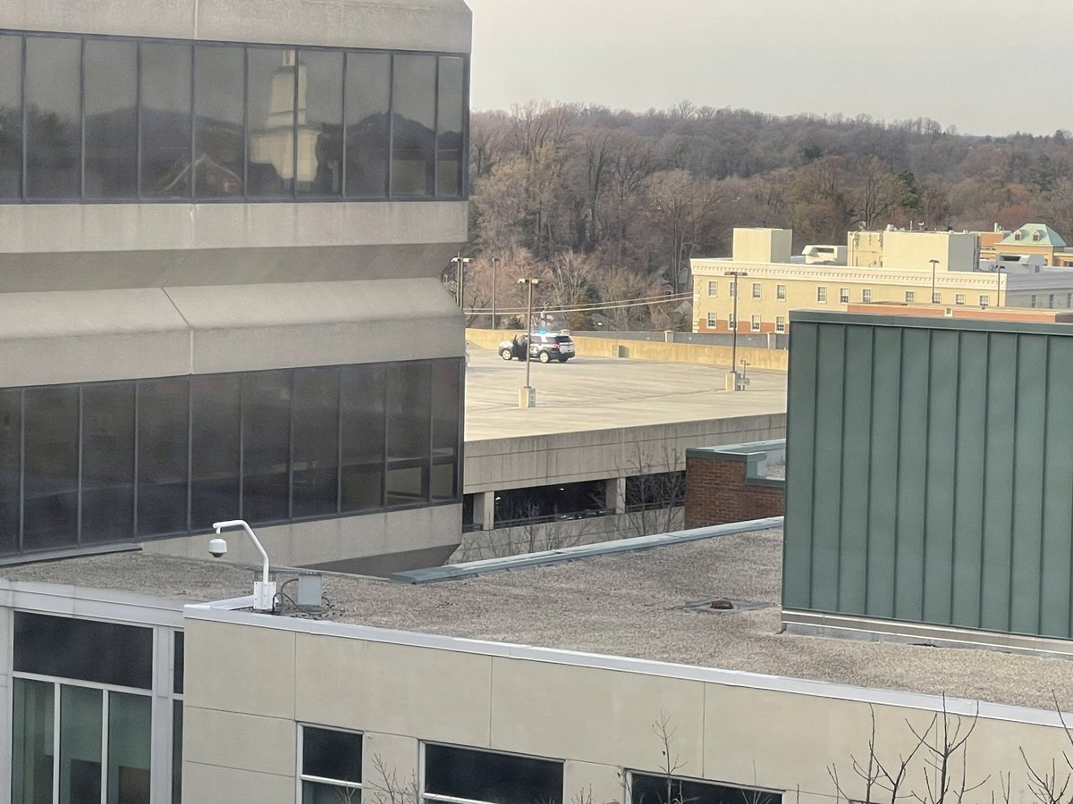 The Fairfax County Courthouse & court campus is locked down after  shooting in the parking garage. One victim is injured, a shooting suspect is being sought