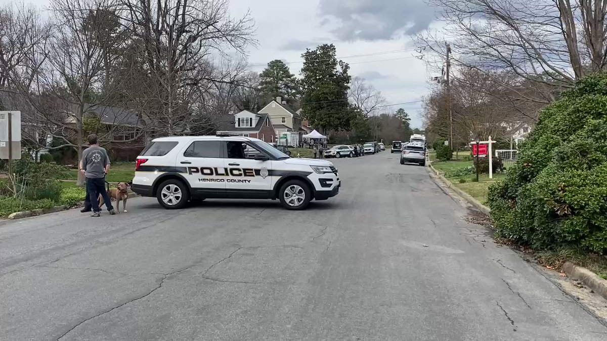 At the home along the 7200 block of Durwood Crescent in Henrico County.   All day investigators have been collecting suspicious items inside.