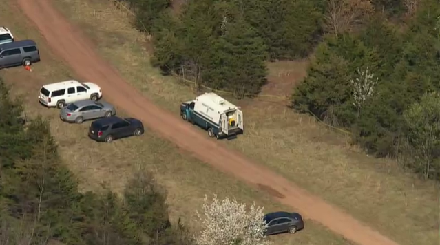 The Prince William County Police Department is conducting a search in an area off Lexington Valley Dr in Manassas, VA after partial human bones were discovered. It is unknown how long the remains were in the area