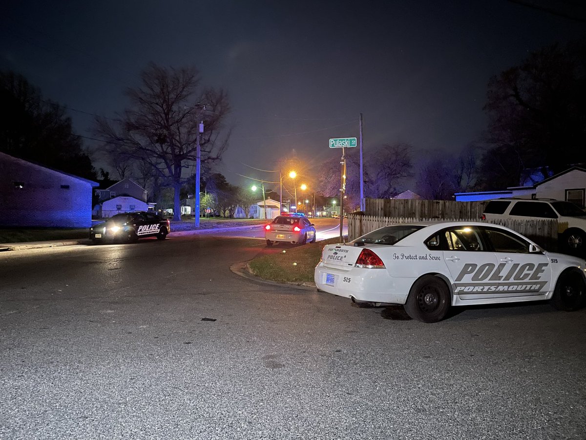 24 hours and four this week just in Portsmouth alone. This is on Pulaski St where we're told a woman was shot & rushed to a nearby hospital. @PortsmouthPD on scene. 