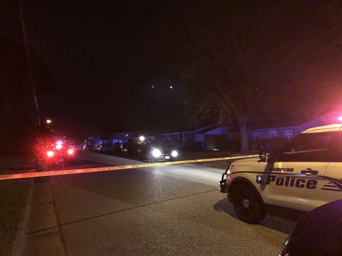 @HamptonVAPolice say a man has died tonight from a shooting that occurred at Seward Drive. Law enforcement is still on scene searching the area for clues. Hampton police say the man was in front of a home when shot during an exchange of gunfire.