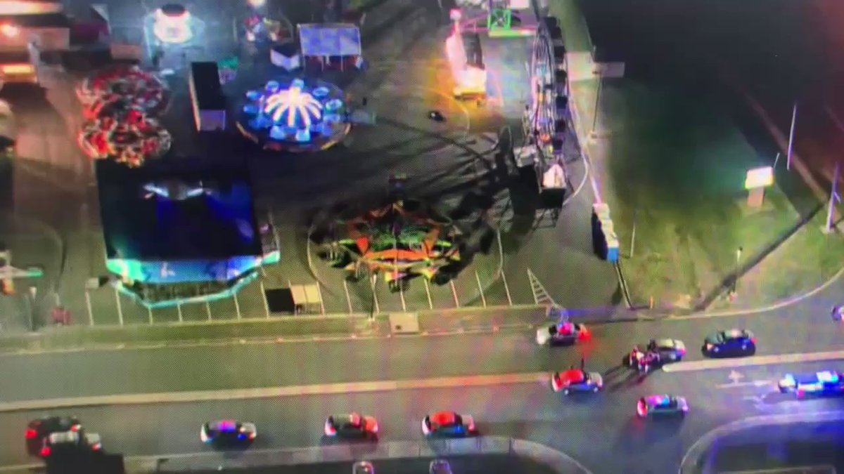 Scene of a shooting at a Carnival at Gar-Field High-school in Woodbridge Va. 1 victim shot has been flown out to a local hospital