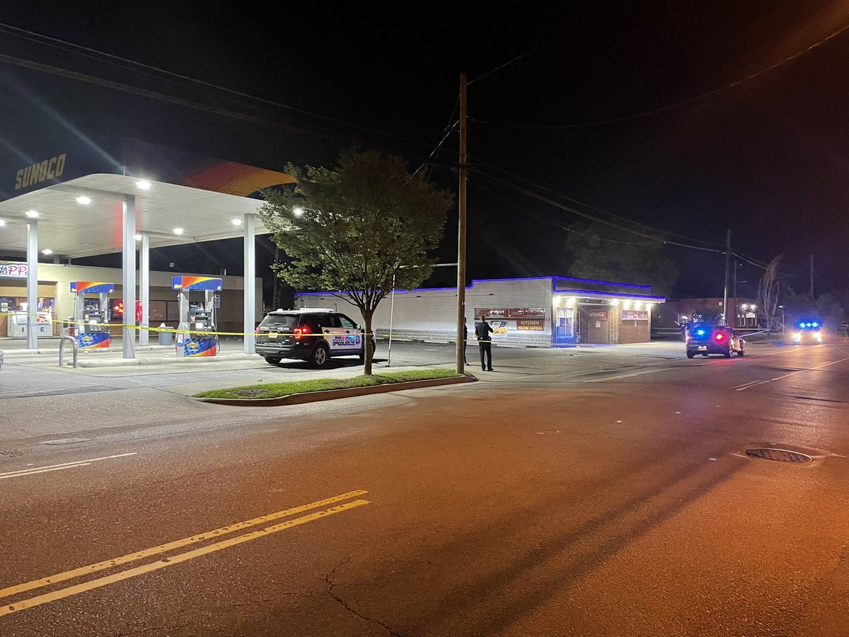 A man is in the hospital with life-threatening injuries following a shooting in Suffolk.  Police have a gas station on E. Washington St roped off.  Investigators are currently inside Ding Wing market talking to an employee