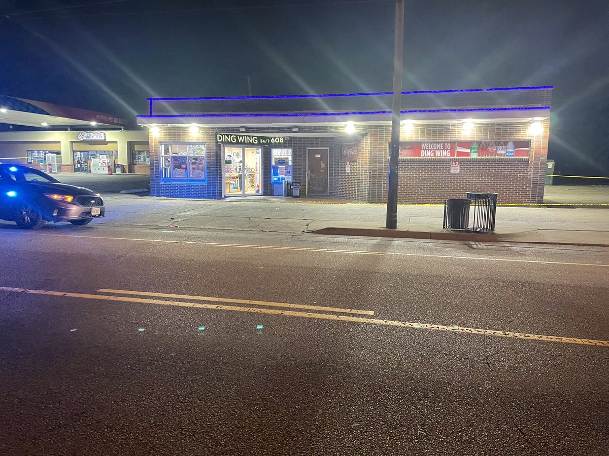 A man is in the hospital with life-threatening injuries following a shooting in Suffolk.  Police have a gas station on E. Washington St roped off.  Investigators are currently inside Ding Wing market talking to an employee