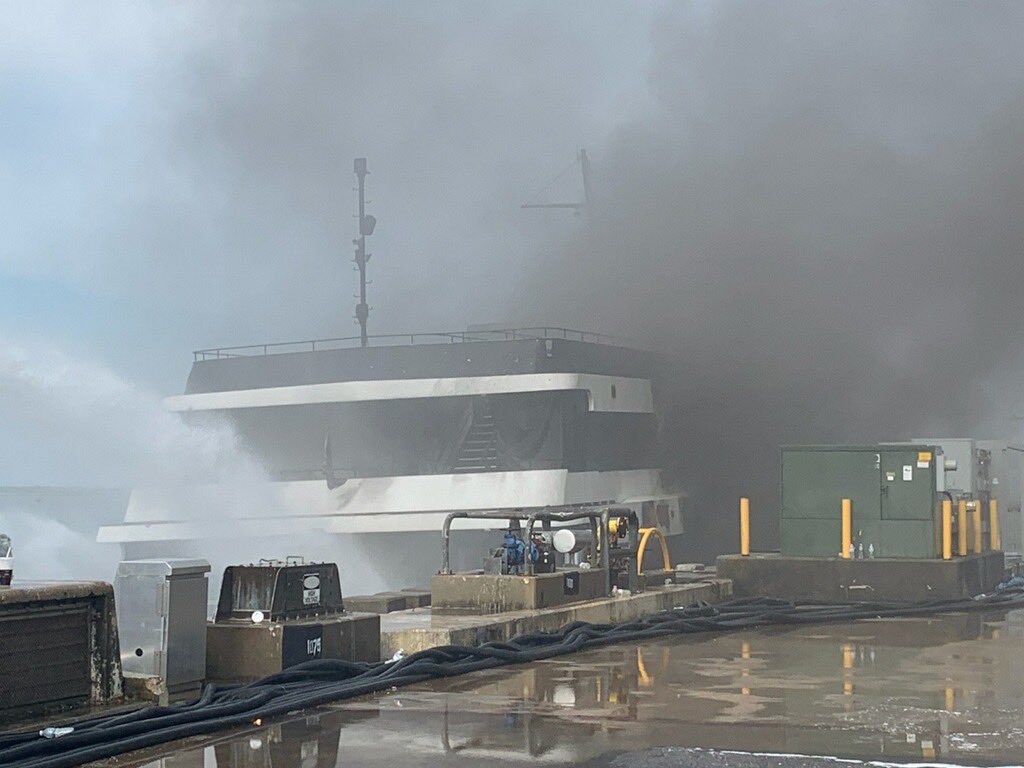 Crews at Naval Station Norfolk are still battling the fire on the Spirit of Norfolk — 24 hours later. Norfolk fire crews worked to contain the fire and smoke throughout the night into this morning