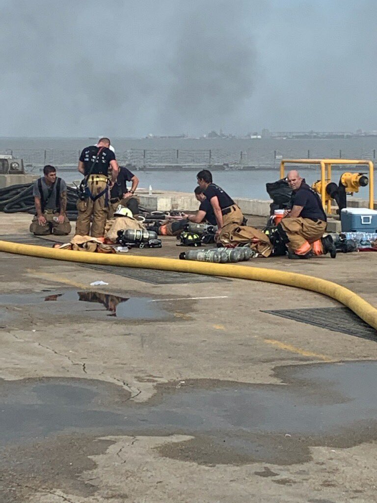 Crews at Naval Station Norfolk are still battling the fire on the Spirit of Norfolk — 24 hours later. Norfolk fire crews worked to contain the fire and smoke throughout the night into this morning  