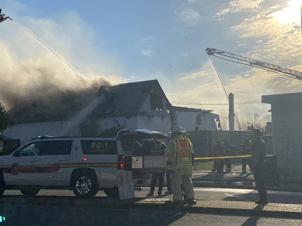 An RPS bus garage off Chamberlayne Ave. went up in flames, with  plumes of black smoke billowing from the roof. Superintendent Kamras says several people were inside at the time & got out safely. A handful of buses are now destroyed. 