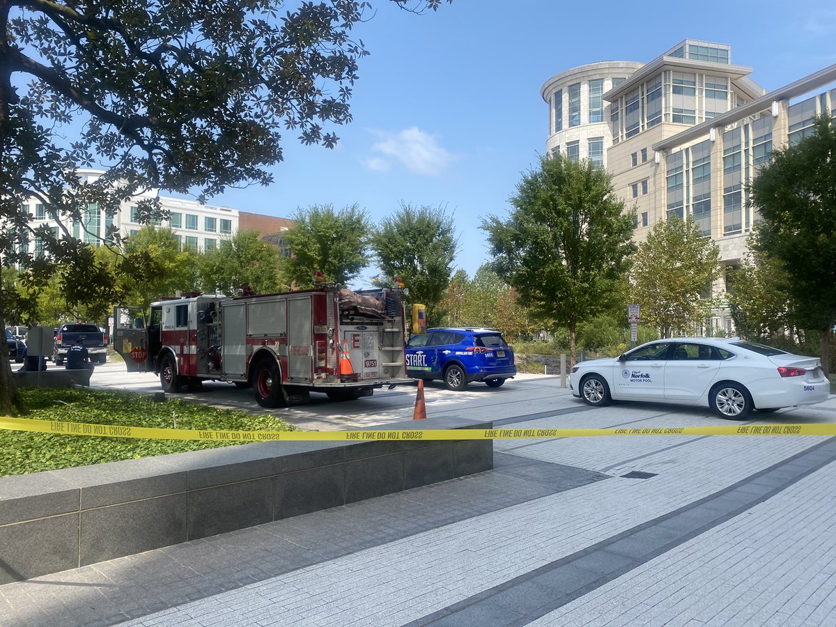 Bomb threat at Norfolk Courthouse. The call came in at 10:51. We had to shelter in place for a while until we were evacuated. The bomb squad is still on scene. 