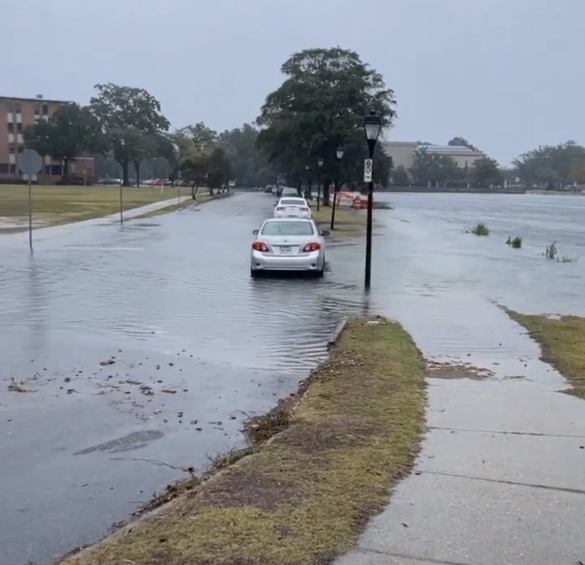 Some flooded roadways in the Historic Ghent District in Norfolk. The Hague is always prone to flooding 