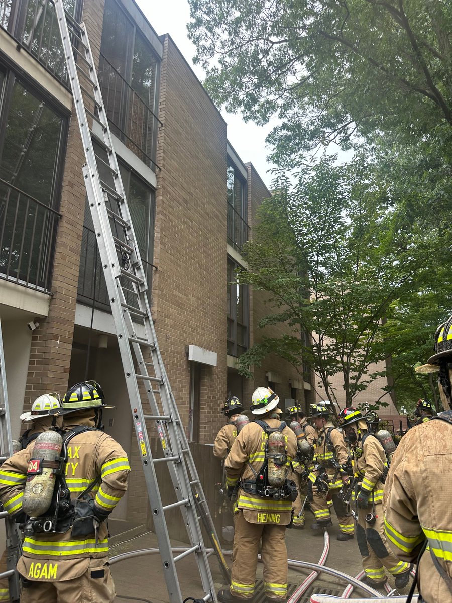 FairfaxsBravest are on scene of a 2-alarm fire in a mixed occupancy building in the 1600 blk of Washington Plaza N in Reston. Units arrived with smoke showing. A fire was located on a lower level &amp; extinguished. Crews are checking extension. No civilian or firefighter injuries