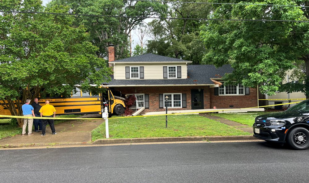 2 children taken to the hospital after bus crashes into house