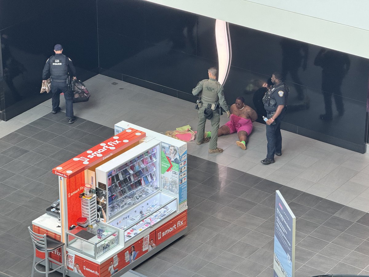 There was a brief foot chase and  struggle connected to this shoplifing case a short time ago at the Fashion Centre in Pentagon City. @ArlingtonVaPD handled 