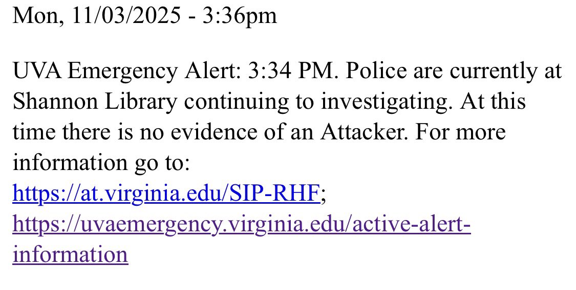 “No evidence of an attacker” according the school’s website