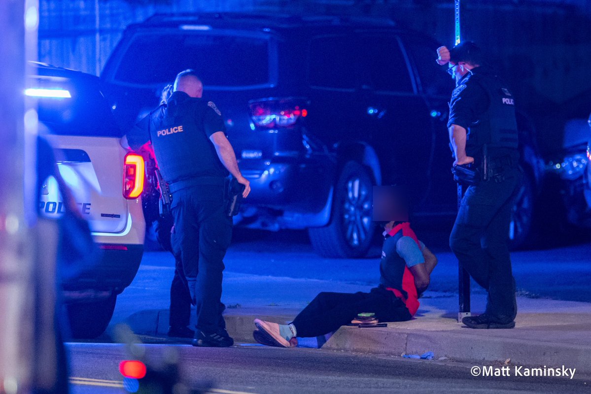 A man was hospitalized after a stabbing Saturday night on S. Fillmore Street in Arlington. Police say the victim is in stable condition and several people were detained during the investigation. 
