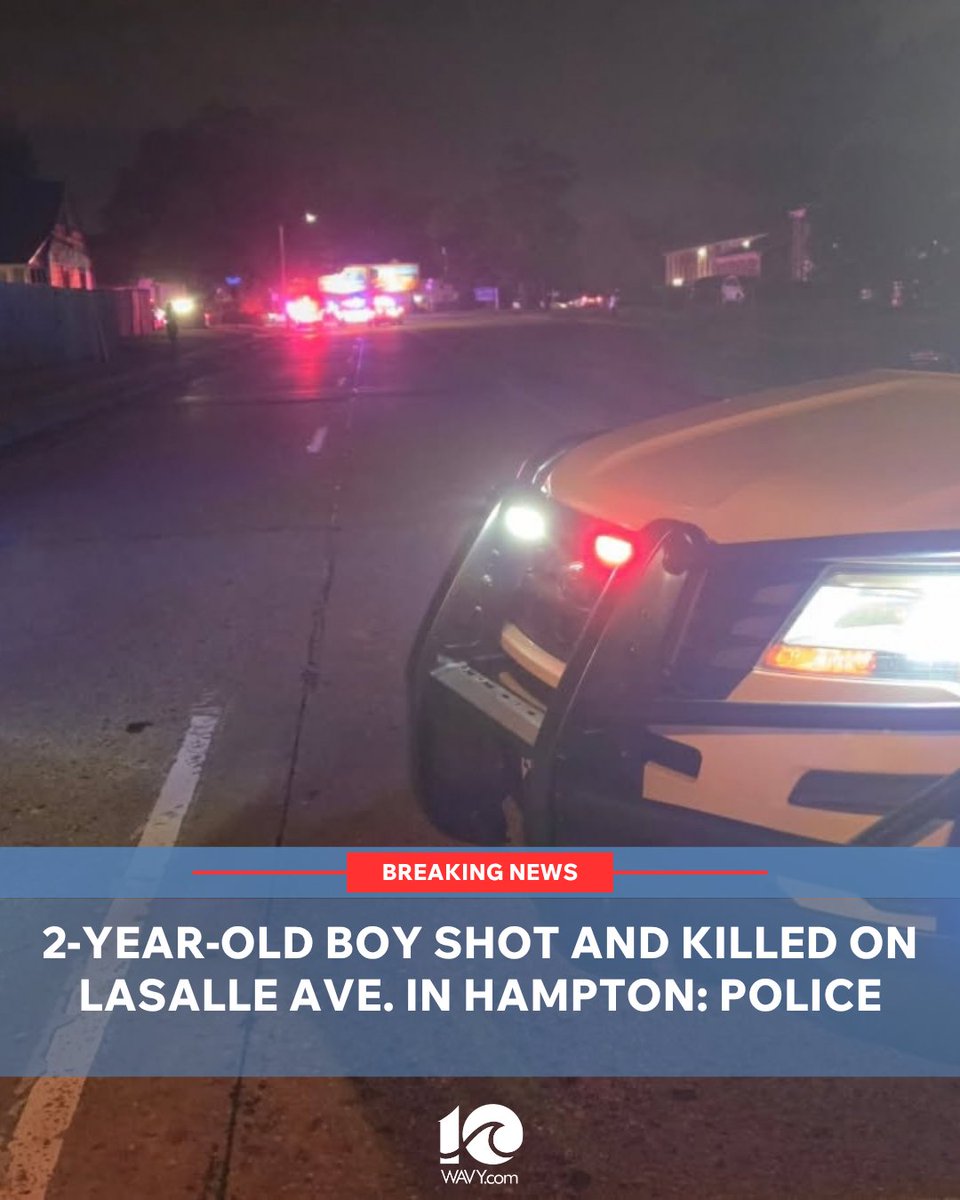 A 2-year-old boy has died after being shot on LaSalle Avenue in Hampton Wednesday night, police said